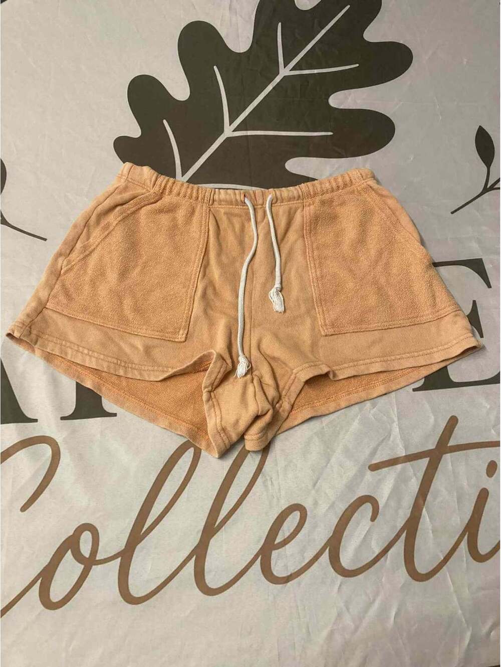 Aerie Peach Terry Cloth Lounge Shorts Size Small